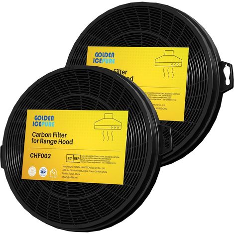 2 Pièces Filtre à charbon, Diamètre 210mm, Épaisseur 31mm, Hotte aspirante, Cuisine