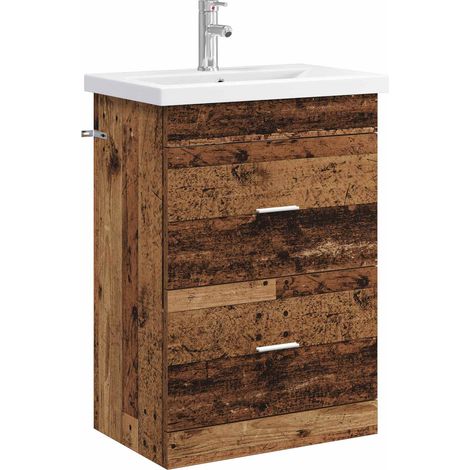 Bathroom Furniture Set Old Wood 61 x 40 x 84.5 cm vidaXL (1/5)
