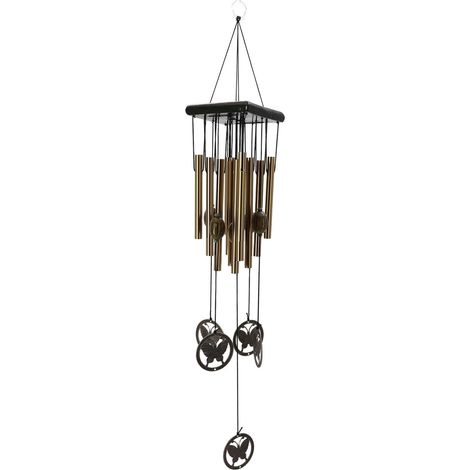 Carillon à vent en acier inoxydable avec 12 tubes accordés pour extérieur, jardin, cour et entrée (1/5)