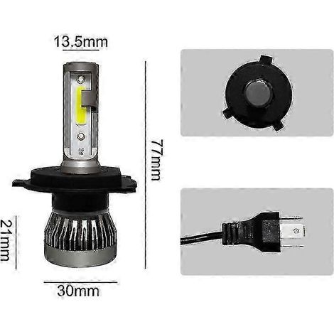 Ampoules de phares LED intégrées H4 ultra-lumineuses haute puissance, pièces automobiles durables (1/5)