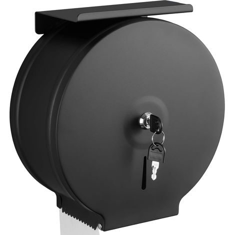 Distributeur De Papier Toilette En Acier Inoxydable Noir 9 Pouces/23 Cm Distributeur Mural Pour Serviettes En Papier Grande Capacité Pour Lieux Publics Hôtels Bureaux (1/5)