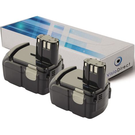 Lot de 2 batteries pour Hitachi DS14DVF3 perceuse visseuse 2000mAh 14.4V (1/2)