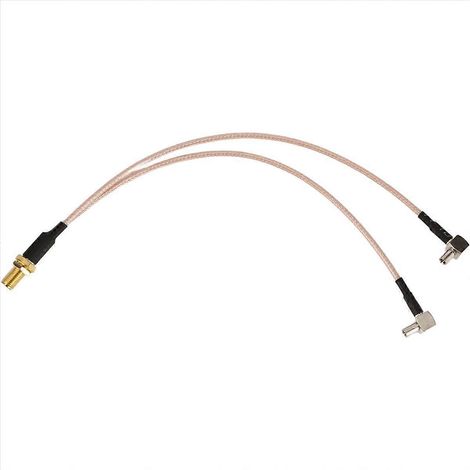 Connecteur SMA Femelle vers Mâle en Y Angle, Câble Diviseur Combinateur RF (1/5)