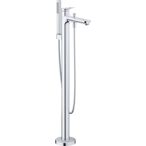 Duravit Wave mezclador monomando de suelo para bañera, proyección (1/2)