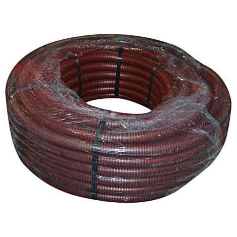TUBO CORRUGATO CON TIRAFILO MARRONE Ø 20 mm - rotolo 100 mt