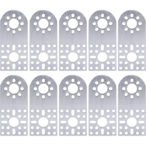 10 Stück Halterungsplatten aus Aluminiumlegierung der Serie 3108, halbkreisförmig, flach, Standardlochmuster, Halterung 3108-0