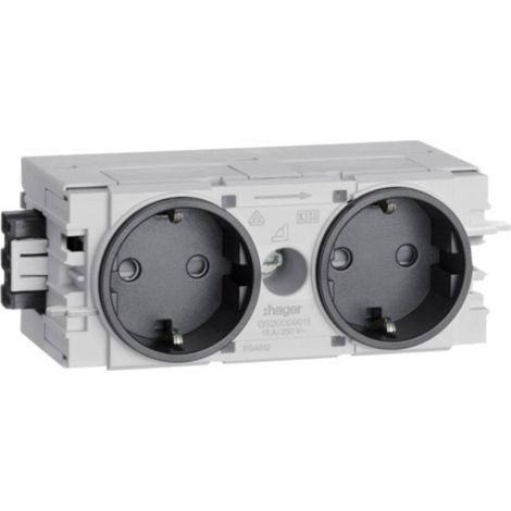 Hager GS20009011 Canalina portacavi a muro Modulo plug-in (L x A x P) 120 x 50 x 61 mm 1 pz. Nero grafite (RAL 9011) (1/3)