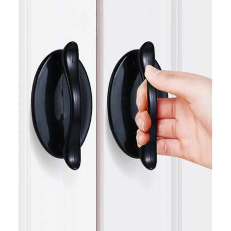 Manijas adhesivas minimalistas para puertas y ventanas (paquete de 4): ideales para armarios de cocina (1/5)
