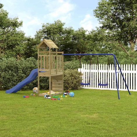 vidaXL Aire de jeux d'extérieur bois de pin imprégné