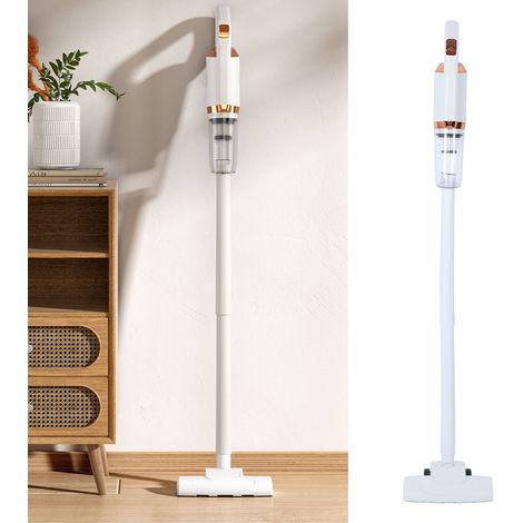 Aspiradora de mano inalámbrica – 8500 Pa, ABS, blanca, 120 W, 600 ml, 2000 mAh, con 4 accesorios y 1 cable USB. (1/5)