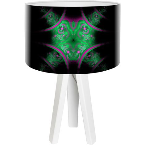 Lampe de chevet mandala foto-291 - Blanc, multicolore