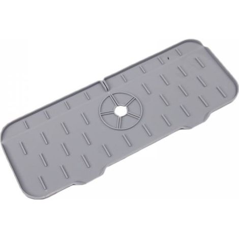 (Grigio, 1 pz) Tappetino protettivo in silicone per rubinetto da cucina, lavello, scolapiatti, spugna, pieghevole, raccogli schizzi per lavello, per (1/4)