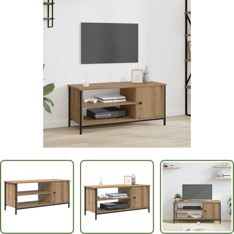 vidaXL TV-Schrank Eiche - TV-Schränk Artisan-Eiche 100 x 40 x 45 cm Holzwerkstoff (1/5)