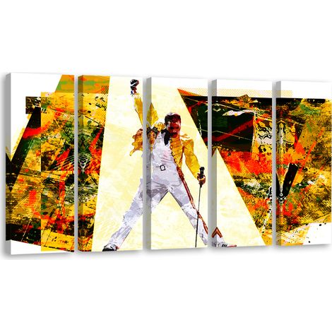 Tableau sur toile en 5 parties Freddie Mercury 100x70 (1/5)