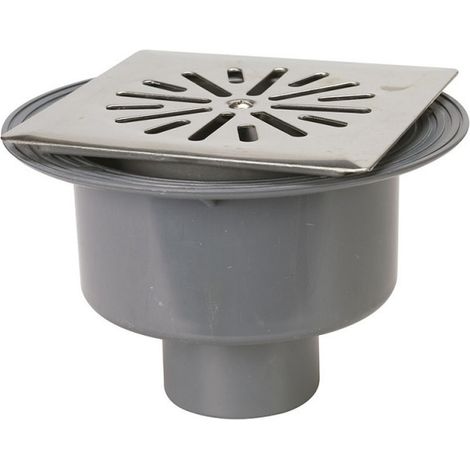 C-220 Caldereta Sifónica Extensible Salida Vertical Rejilla Inox 125 x 125 Ø CREARPLAST