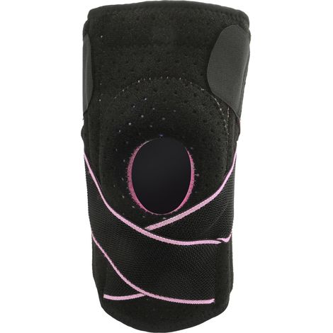 Sportliche Kniebandage für Laufen und Radfahren, pinkfarbene Kompressionsmanschette (1/5)