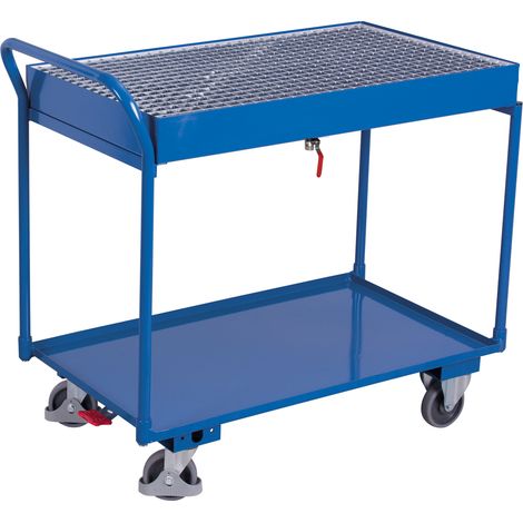 VARIOfit Tischwagen mit 2 Ladeflächen und Gitterrost (1/3)