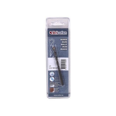 Brocas Bricofan "Blíster" para muros y paredes                                                          Ø 6 X 100 mm