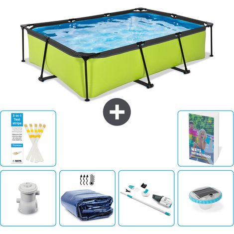 Exit Pool Rechteckig - 300x200x65 cm - 7-teilig S204