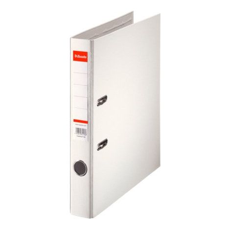 Classeur à levier plastifié Esselte Standard A4 - Dos 5 cm - Blanc - Lot de 10 (1/2)