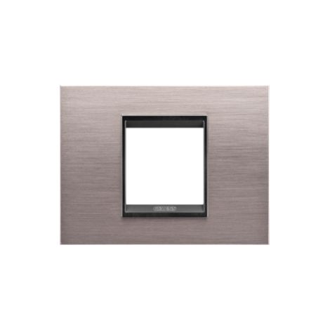 PLACCA LUX 2P METAL. ALLUM. SPAZZ. LAVY GEWISS GW16202WS (1/4)
