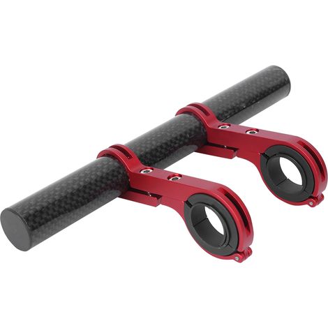 Support de vélo multifonctionnel en carbone, double serrage pour lampe et feu arrière, fixation universelle (1/5)