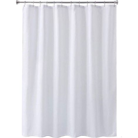 Rideau de douche en polyester épais, uni, imperméable et résistant aux moisissures, idéal pour les salles de bains et les htels. Ce rideau de séparation uni en polyester blanc (120 g/m2, 120 x 200 cm (1/4)