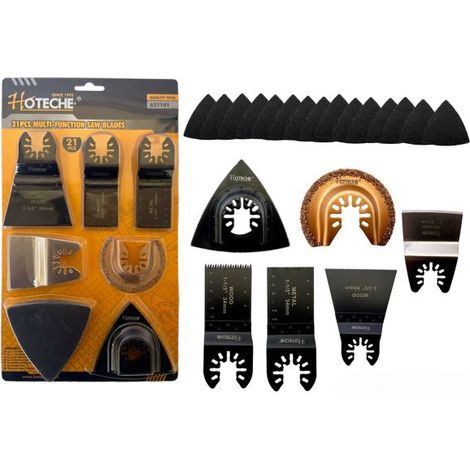 SET 21 ACCESSORI STRUMENTI PER UTENSILE OSCILLANTE MULTIFUNZIONE LAMA TAGLIO (1/4)