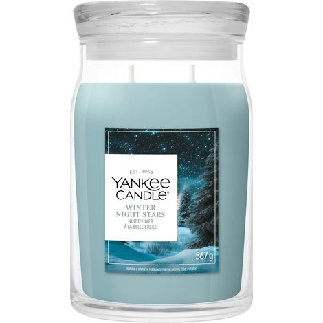 Candela Grande Signature Winter Night Stars 567g Blu Yankee Candle