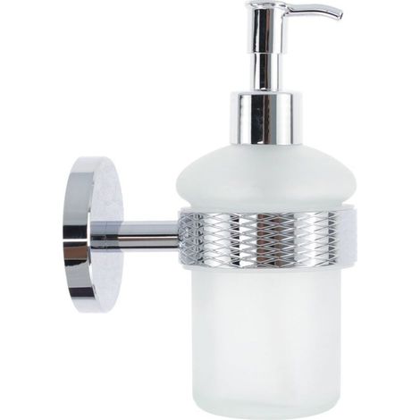 Cleafe - Dispenser Porta Sapone Per Sapone Liquido In Acciaio Vetro Accessorio Arredo Bagno 87918 - (1/4)