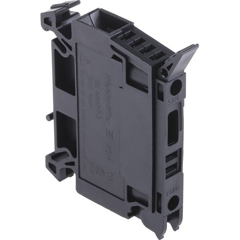 Bloc de jonction rail DIN à fusible Weidmuller W, A visser, Noir ( Prix pour 1 ) (1/2)