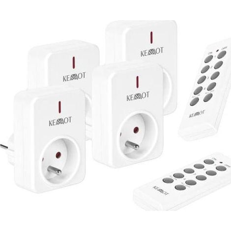 Kemot prises électriques à commande à distance, lot de 4