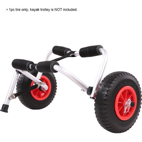 Roue à pneu solide de 10 pouces, 1 pièce, pour remplacement de chariot de chariot de canoë Kayak (1/5)