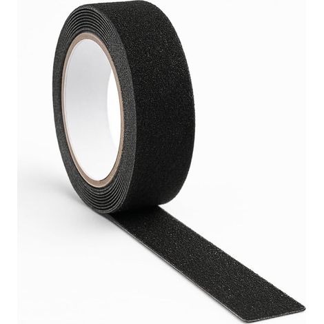 TRADE SHOP - Nastro Adesivo Nero Per Interno/esterno Anticaduta Antiscivolo Senza Residui 25mmx5mt - (1/5)