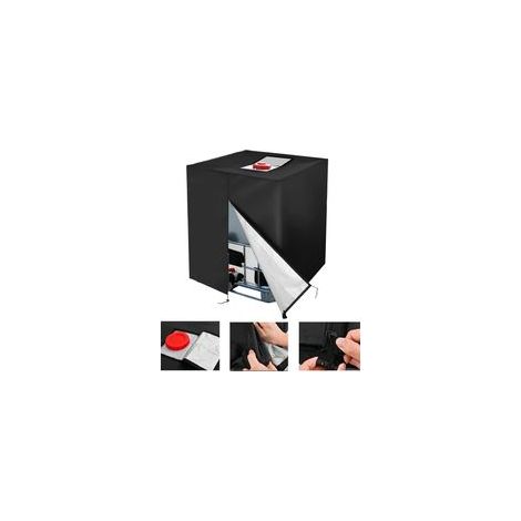 Bache pour Cuve 1000 l, 1 pcs Bâche de Protection Solaire pour réservoir d'eau de Pluie IBC, Anti-poussière Anti-UV, Housse de Protection, bâche de Protection (116 x 100 x 120 cm)noir (1/5)