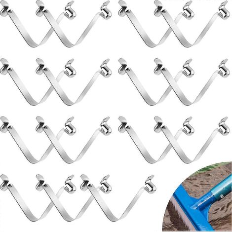 Lot de 15 pinces pour piscine, adaptées à toutes les piscines, comprenant des pinces papillon, des pinces en forme de V et des brosses de piscine. (1/5)