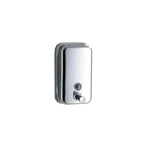 Distributeur mural de savon liquide en inox poli, 1000 ml, pour cuisine et salle de bain – (1/4)