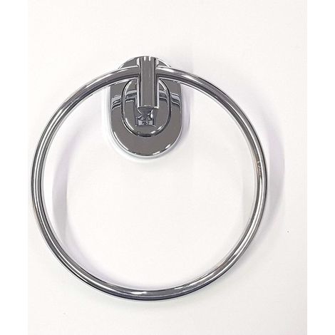 Cleafe - Supporto Porta Asciugamano Anello Acciaio 15.5x17x6cm 69187 Muro Bagno -