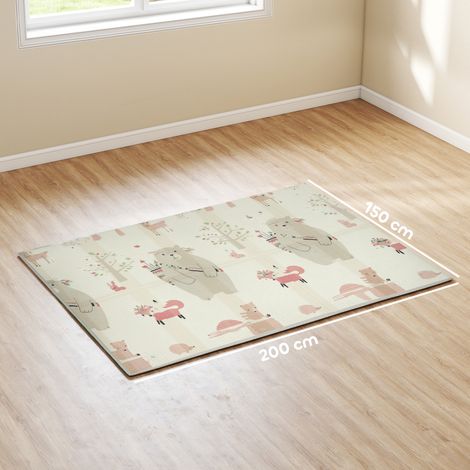 Baby-Spielmatte, Tiermuster, Schaumstoff, 1,5 cm dicke Polsterung, rutschfest (1/5)
