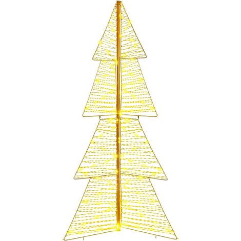 Sapin de Noël,Arbre de Noël avec 160 LED Blanc chaud 150 cm PET CFW91876 (1/5)