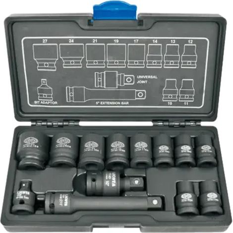 Steckschlüsselsatz, 1/2 Zoll, Schlagschrauber Nüsse Set, 13-teilig, Cr-Mo (1/5)