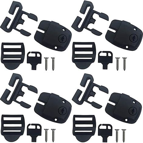 Lot de 8 clips de rechange pour housse de spa et jacuzzi, kit de verrouillage avec attaches de protection contre les intempéries pour couvertures de spa extérieur, piscines de jardin (1/5)