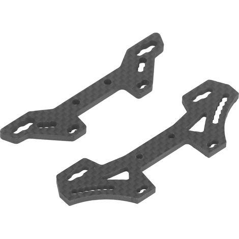 Plaques d'amortisseurs avant et arrière en fibre de carbone légère pour voiture RC Tamiya TT02 1/10 - Accessoires de mise à niveau (1/5)