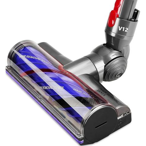 Spazzola elettrica anti-groviglio per Dyson V12 Detect Slim - Pezzo di ricambio - Testina di pulizia a trasmissione diretta - Testina turbina per pavimenti in legno e tappeti (1/5)
