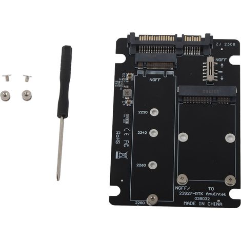 Carte adaptateur SSD haute vitesse 6Gbps MSATA M.2 NGFF vers SATA pour ordinateur de bureau, accessoires PC (1/5)