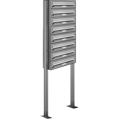 8er Edelstahl Stand Briefkasten Anlage Freistehend (1/5)