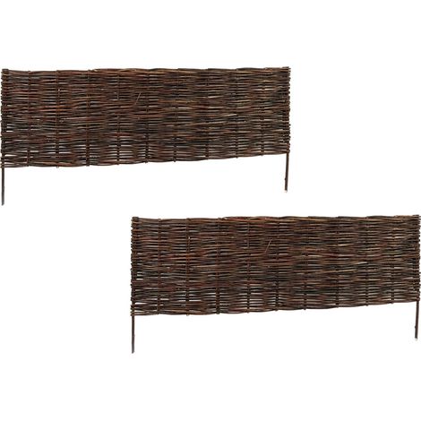 Willow Garden Border Fence, Flexible Bed Edging With Pegs (1/5)