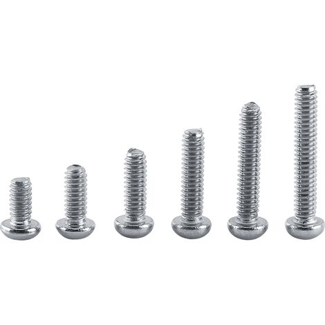 Vis à tête bombée en inox M2, assortiment de boulons à six pans creux, écrous et rondelles, kit de fixation (1/4)