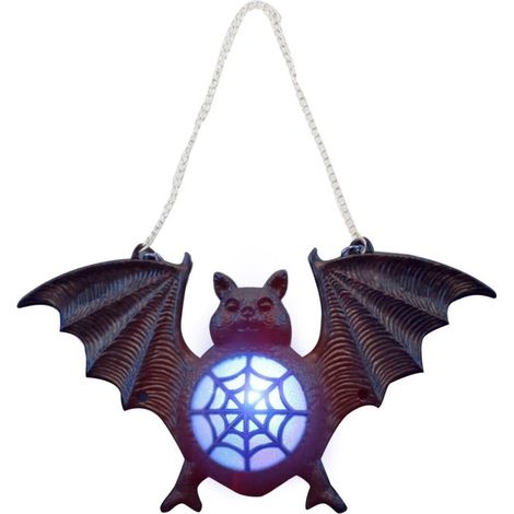 Décoration suspendue chauve-souris Halloween avec lumières LED colorées, lampe suspendue extérieur jardin fête. (1/5)