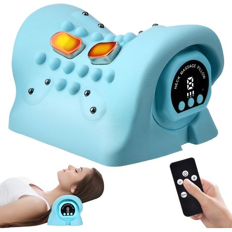 Appareil Massage Nuque Electrique avec Chaleur, Masseur Cervical et Dos Ergonomique, Appareil de Massage Cervical 3 Modes 6 Fréquences Téglables (1/5)